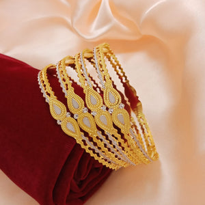 Seema   ,Set of 4 Gold Plated bangles for Women-JA18BW003