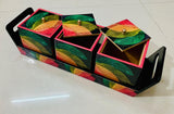 WOODEN TRAY WITH 3 BOXES FOR INTERIOR DECORATION AND STORAGE-SKDHD001