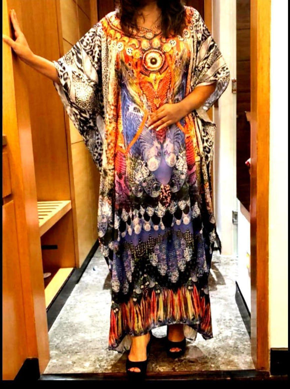 ANAGHAKART Digital Kaftan for Plus sizes AND  normal sizes-KF1605F