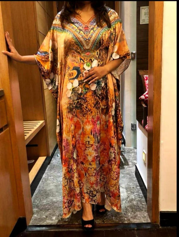 ANAGHAKART Digital Kaftan for Plus sizes AND  normal sizes-KF1605D
