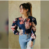 FLORAL  PRINTED TOP FOR GIRLS-UC1TW001