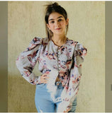 FLORAL  PRINTED TOP FOR GIRLS-UC1TW001