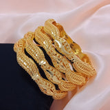 SET OF 4 GOLD PLATED BANGLES  FOR WOMEN-LGCBW001