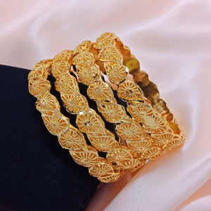 SET OF 4 GOLD PLATED BANGLES  FOR WOMEN-LGCBW001