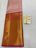 PINK  EXCLUSIVE  KANJEEVARAM SILK SAREE WITH MAGENTA BORDER FOR WOMEN-CFRKSW001PM