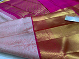 PINK  EXCLUSIVE  KANJEEVARAM SILK SAREE WITH MAGENTA BORDER FOR WOMEN-CFRKSW001PM