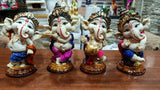 SET OF 4 BEAUTIFUL DANCING GANESHA  STATUES FOR HOME DECORATION-HDHDVDG0011