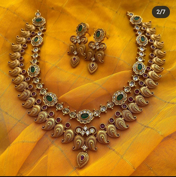 PREMIUM QUALITY MATTE FINISH NECKLACE SET FOR WOMEN-MFNSW001