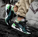 WHITE/GREEN  FASHION SNEAKERS /RUNNING MEN SHOES-FSMSS13001