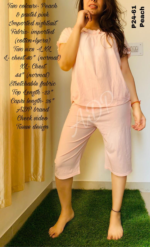 ADP BRAND CUTE PASTEL NIGHT SUIT FOR WOMEN -RG14ANW001