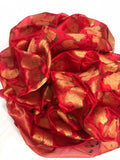 "Mehandi Lage Haath , Red shade Chanderi Saree for Women  -SACSSMLH001