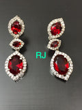 RUBY PINK  AMERICAN DIAMOND REPLICA NECKLACE SET FOR WOMEN -MOE5NSWRP001
