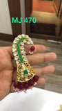 GOLD PLATED  KILANGI FOR MEN WITH KUNDAN PEACOCK DESIGN & COLOR STONES-MOE5KM001
