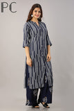 Black Rayon Kurti  palazzo for Women-RF1KPW001