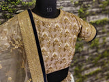 Botanical Flower Butta printed on lehengas with Heavily Embroidered blouse-DILW001
