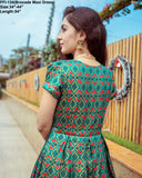 LOVELY BLUE IKKAT LONG GOWN /KURTI FOR WOMEN -RCLKGW001