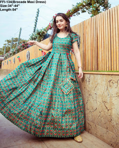 Rf by Rajwadi vol 4 Two Tone Silk Long Gown Style Kurtis catalogue