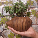 GREEN BLUES SHANK PLANTER WITH BUDDHA FOR GARDEN DECORATION -HDV001SB