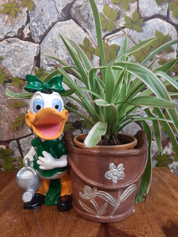 Green Donald Duck With a  Ceramic Planter -HDV4CP001DDG