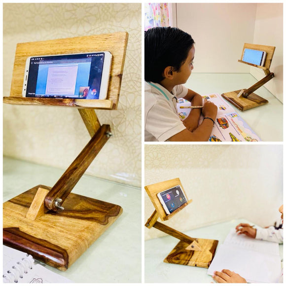 WOODEN MOBILE STAND FOR ONLINE STUDIES FOR KIDS-SSG2001