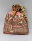 TRADITIONAL SEQUINS AND MOTI STUDDED POTLI BAG FOR WOMEN -GG4PBW001