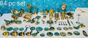 84 Pieces Miniature Brass Kitchen Set Bhatukali-1hdvks001