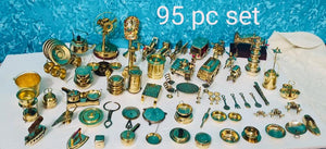 95 Pieces Miniature Brass Kitchen Set Bhatukali-SKD00195