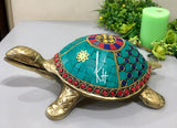 GIANT STONE WORK TORTOISE IN BRASS-SKDTB001