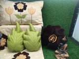 Beautiful Embroidery  Bedsheet Pillows and Cushions with Flower Cushions Set-1HDVBS001
