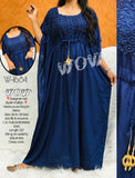 Blue Wow Designer Cotton Lace Stylish Kaftan/Nighty  for Women -FBSKW001