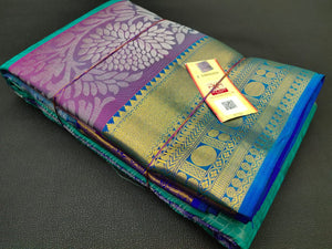 Pure handwoven muslin Resham silk saree with sequins weaved all over-PDS001KSSBL