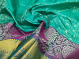 Pure handwoven muslin Resham silk saree with sequins weaved all over-PDS001KSSBL