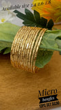 SET OF 12 MICRO GOLD PLATED BANGLES FOR WOMEN -SARABW001