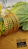 SET OF 12 MICRO GOLD PLATED BANGLES FOR WOMEN -SARABW001