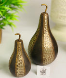 Wooden Pear With  Metal Work Set of 2 pieces-HDVTD001