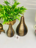 Wooden Pear With  Metal Work Set of 2 pieces-HDVTD001