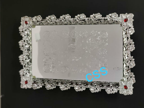 GERMAN SILVER ORNAMENTAL BIG TRAY -CSSG1