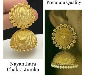 NAYANTARA INSPIRED GOLD CHAKRA JUMKA-AFRG001