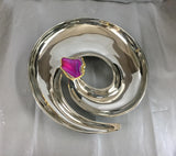 METAL JALEBI PLATTER WITH RESIN DECORATION FOR PARTY DECOR-HDV001PP