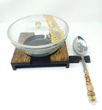 TRIVET WITH BOWL AND RESIN DECORATED SPOON-HDVTS001