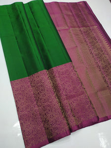 Pure kanchipuram Traditional Handloom Soft Silk Saree in unique design -PDS0222249