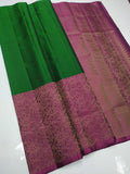 Pure kanchipuram Traditional Handloom Soft Silk Saree in unique design -PDS0222249