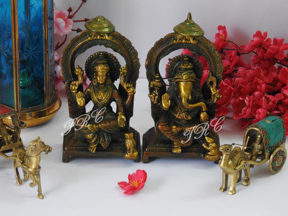 Lakshmi Ganesha Brass Statue-SKDLGBS001