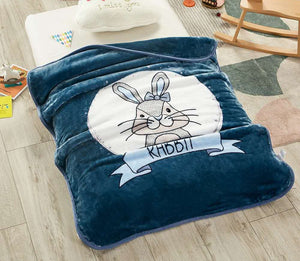 GREY RABBIT   CUTE  AND SOFT CLOUDY BABY BLANKET FOR KIDS -DFA1001GR
