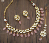 Premium Quality Kundan Necklace Set with Maangtikka for Women -RJSNS001