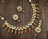 Premium Quality Kundan Necklace Set with Maangtikka for Women -RJSNS001