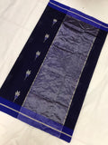 SHADES OF BLUE,RANI MUKERJEE INSPIRED INDIGO BLUE CHANDERI SILK SAREE FOR WOMEN-SACSSIB001