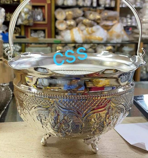 8 inches German silver washable flower Basket  -CSSFFB001
