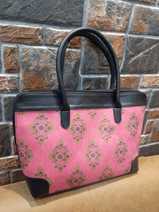 PRETTY PINK , Exclusive and  Stylish Handmade  Weightless Zipped HandBag for Women-SARALTBW001