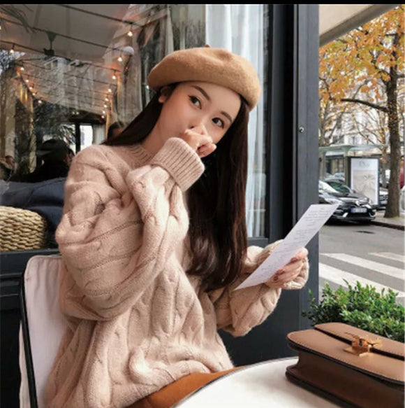 Beautiful 2020 new winter Hot selling women's fashion casual warm woolen top -MAWFHWT001GB